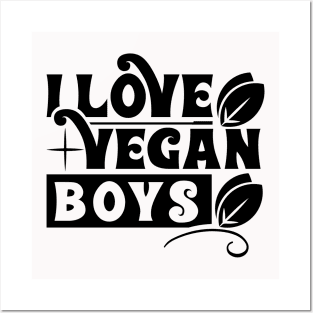 I Love Vegan Boys Posters and Art